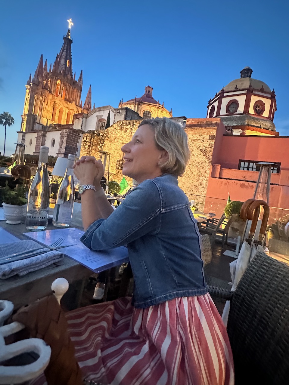 Rooftop cathedral views from Quince in San Miguel de Allende