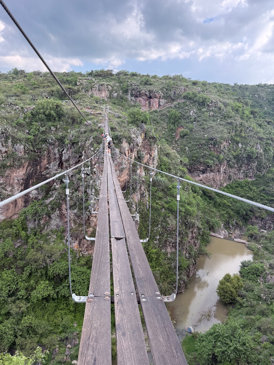 Swinging bridge at the San Miguel adventure park