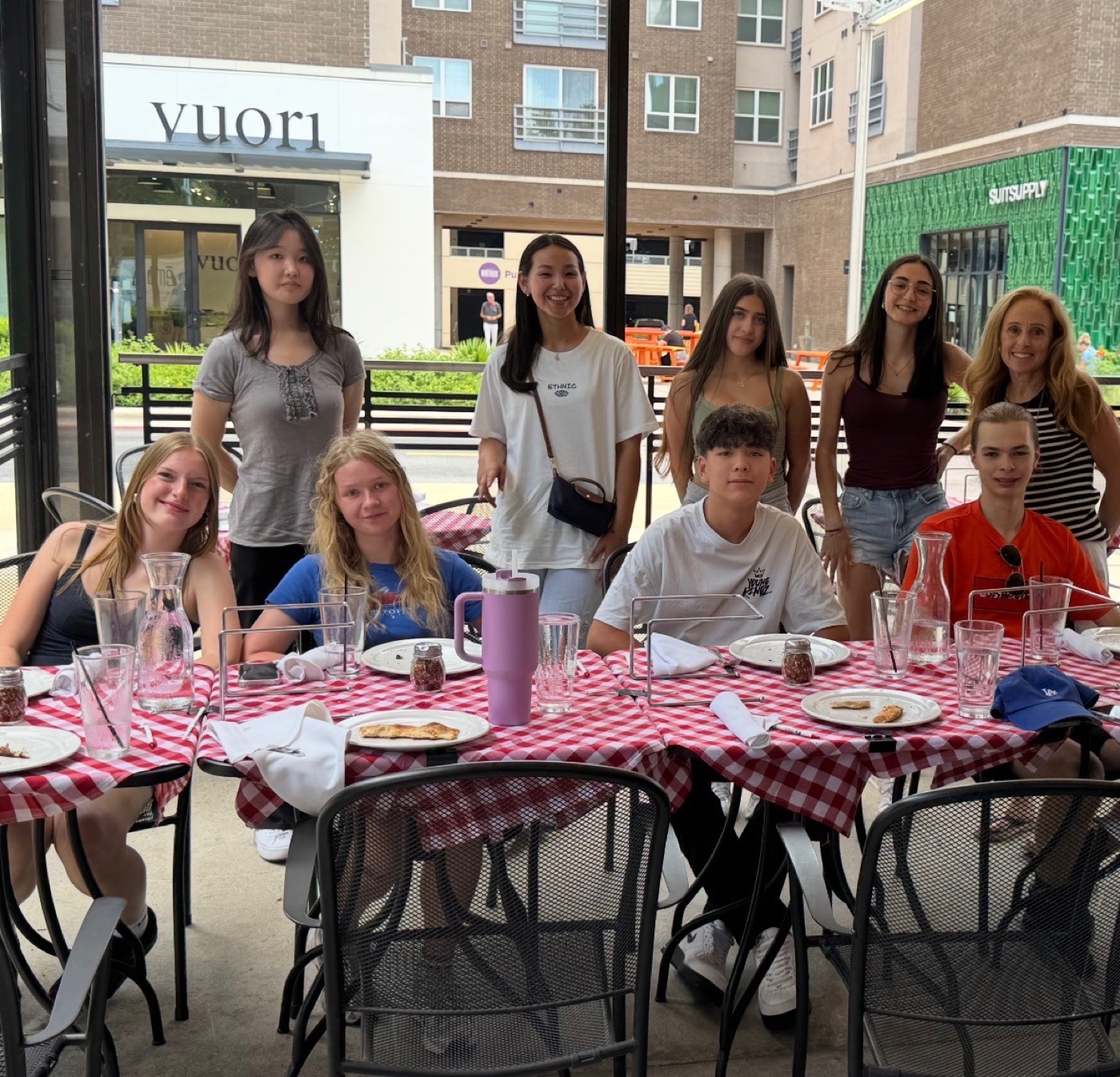 Exchange students at a downtown Austin lunch